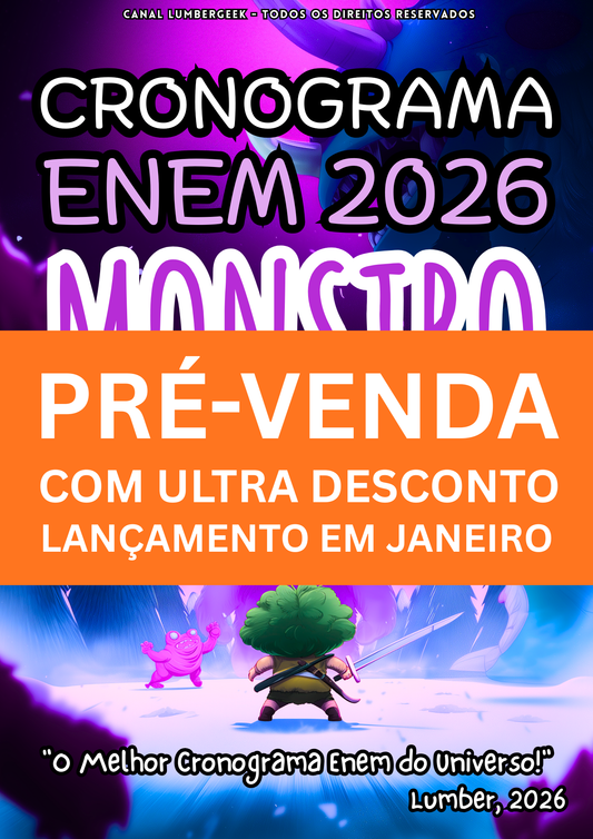 PRÉ-VENDA Cronograma ENEM 2026 (digital)